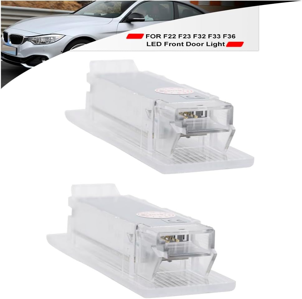 NSLUMO Led Courtesy Door Projector Lights for 2013-2021 B'MW 2 4 Series F22 F23 F32 F33 F36 Super White Led Welcome Door Panel Lamp Assembly Error Free Front Door Step Light Replacement