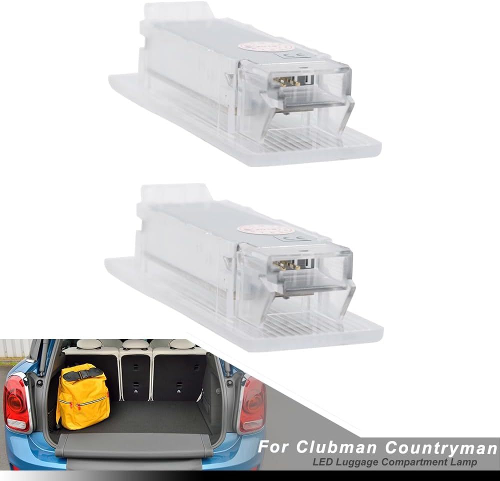 NSLUMO Led Interior Luggage Compartment Lights Replacement for 2015-2023 Mi'ni Clubman F54 Countryman F60 6500K White Led Courtesy Interior Trunk Cargo Light Assembly Error Free