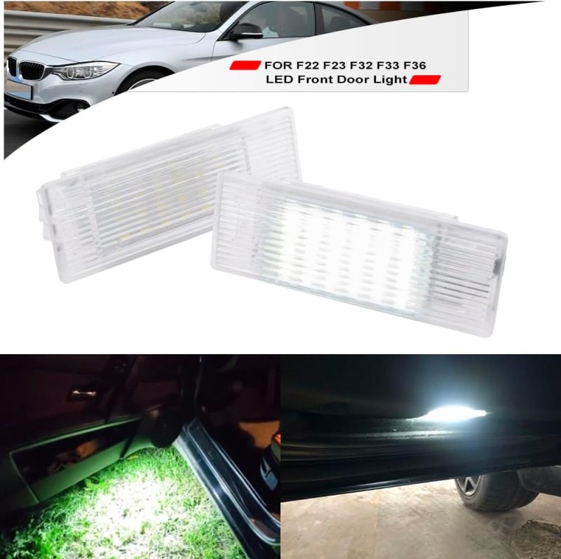 NSLUMO Led Courtesy Door Projector Lights for 2013-2021 B'MW 2 4 Series F22 F23 F32 F33 F36 Super White Led Welcome Door Panel Lamp Assembly Error Free Front Door Step Light Replacement