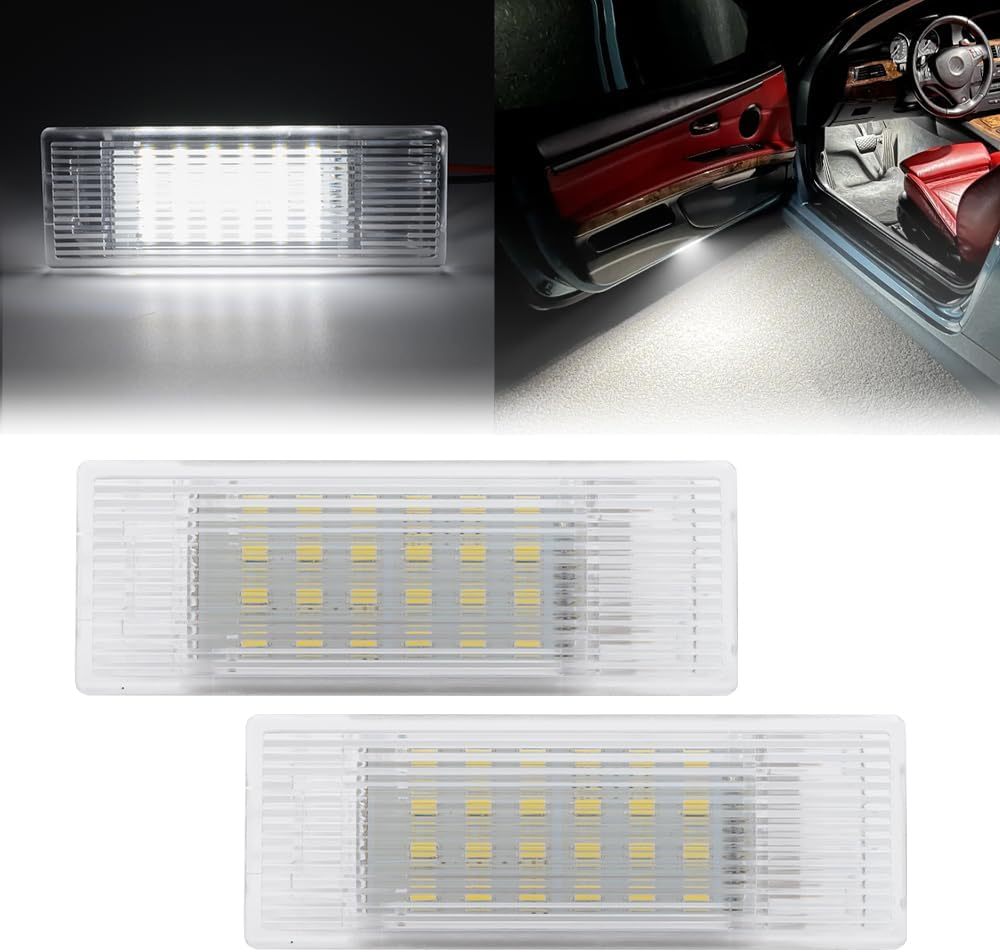 NSLUMO Led Courtesy Door Projector Lights for 2013-2021 B'MW 2 4 Series F22 F23 F32 F33 F36 Super White Led Welcome Door Panel Lamp Assembly Error Free Front Door Step Light Replacement