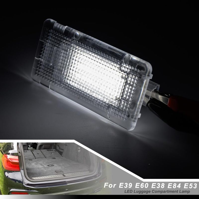 NSLUMO Led Courtesy Luggage Compartment Lights Replacement for B'MW 5 7 Series E39 E60 E38 X1 E84 X5 E53 6500K White Led Interior Trunk Cargo Lamp Assembly