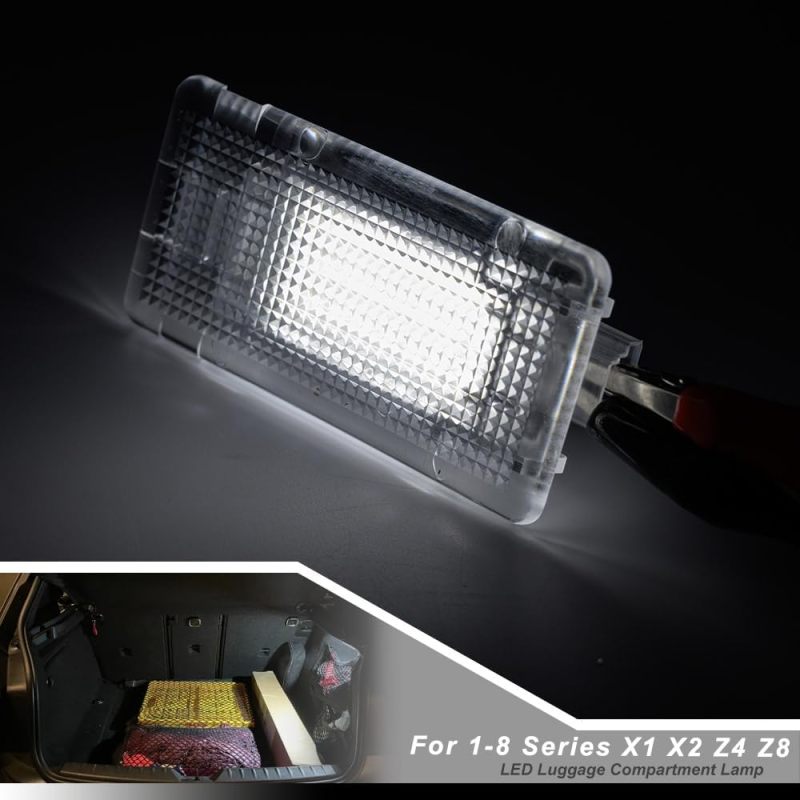 NSLUMO Led Courtesy Luggage Compartment Lights Replacement for B'MW 1 2 3 4 5 6 7 8 Series X1 X2 Z4 Z8 6500K White Led Interior Trunk Cargo Light Assembly