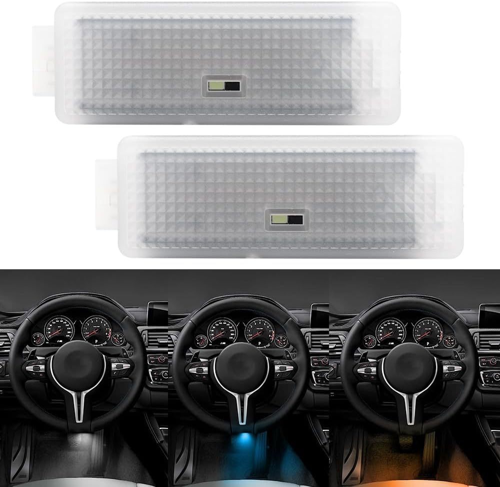 NSLUMO Led Footwell Courtesy Ambient Lights Replacement for 2014-2021 B'MW M2 M3 M4 F87 F80 F82 F83 Under Dashboard Floor Interior Atmosphere Lamp Assembly