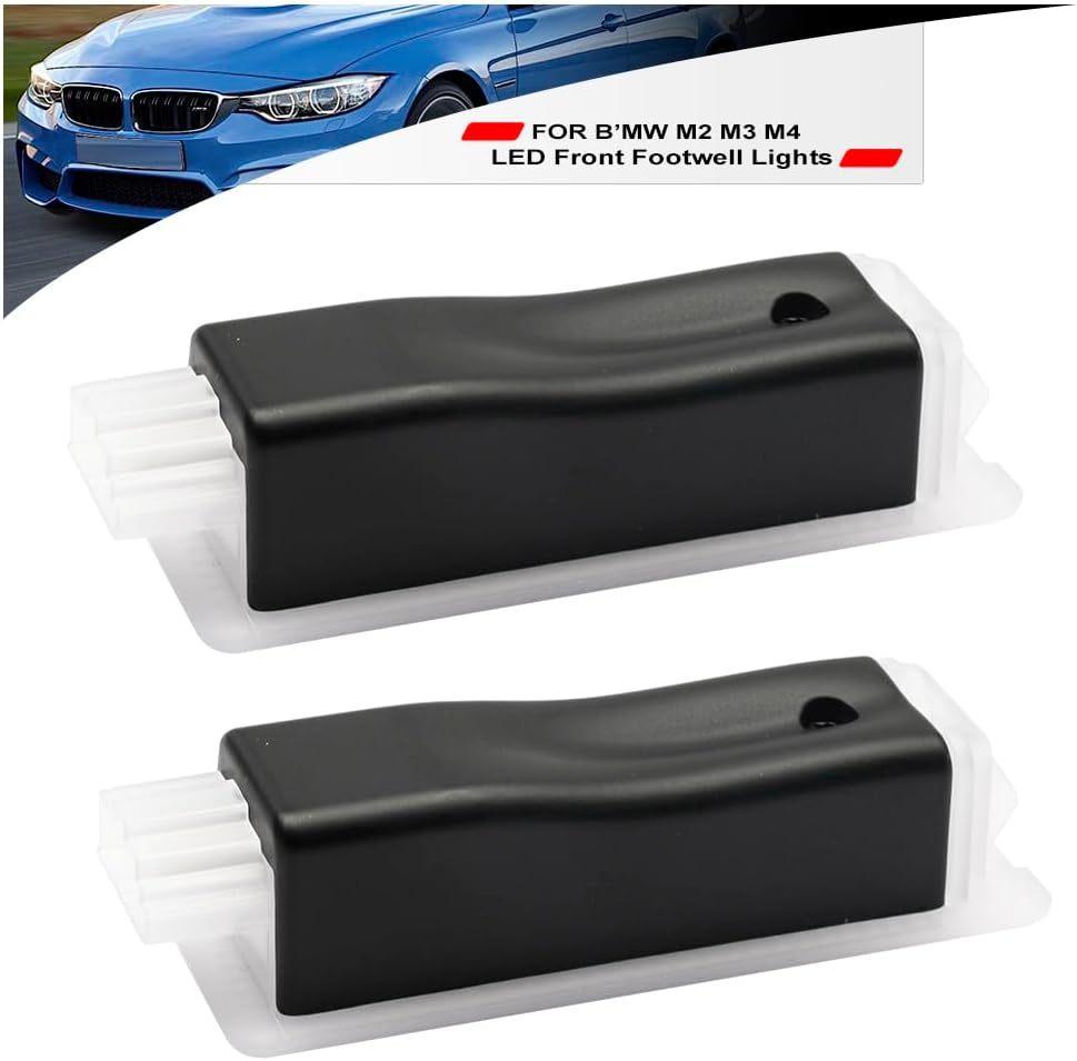 NSLUMO Led Footwell Courtesy Ambient Lights Replacement for 2014-2021 B'MW M2 M3 M4 F87 F80 F82 F83 Under Dashboard Floor Interior Atmosphere Lamp Assembly