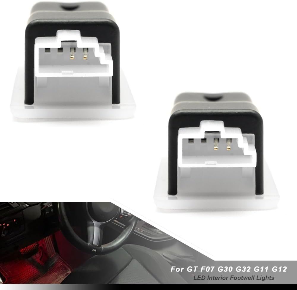NSLUMO Led Footwell Courtesy Ambient Lights Replacement for 2014-2023 B'MW 5 6 7 Series GT F07 G30 G32 G11 G12 Under Dashboard Floor Interior Atmosphere Lamp Assembly