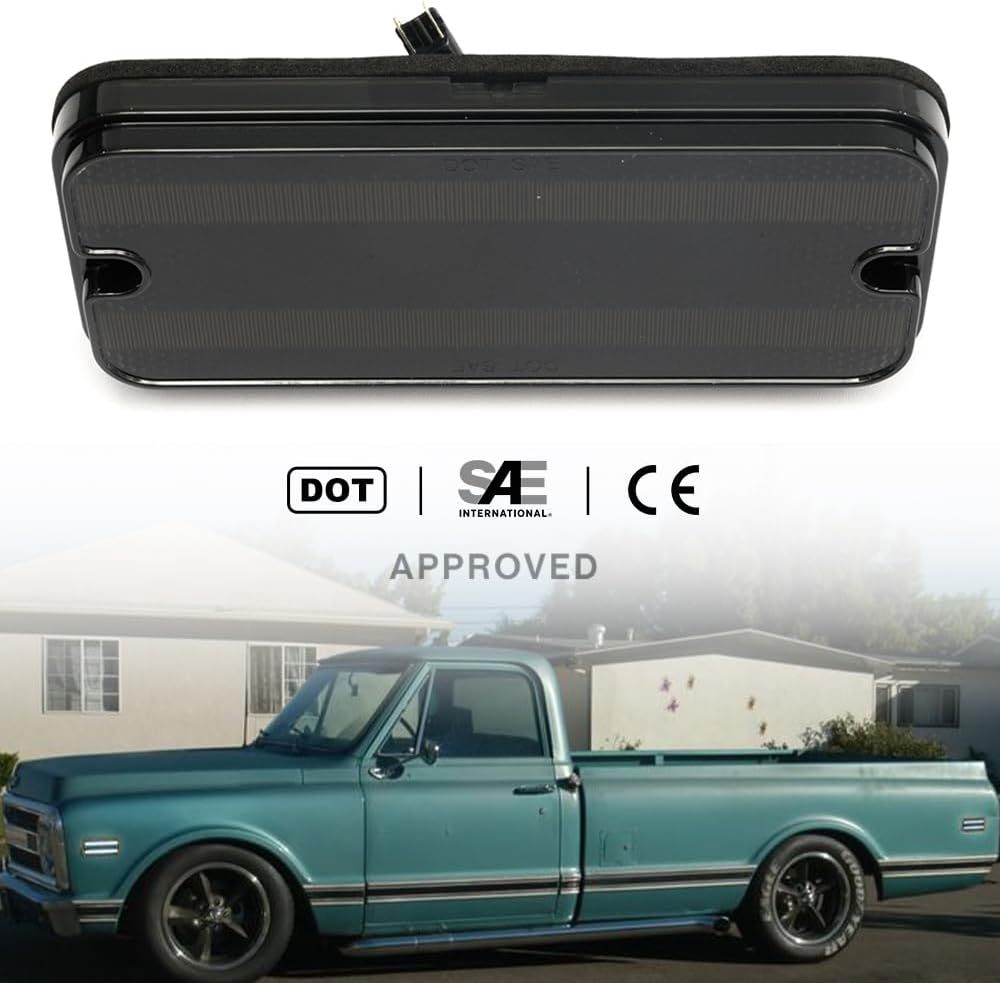 NSLUMO Led Side Marker Lights for 1968-1972 Chevy GMC C/K Series Trucks K10 C1500 K1500 1968-1995 G Series Vans White Side Turn Signal Lamps Fender Sidemarkers Clearance Light Kit Smoked Lens