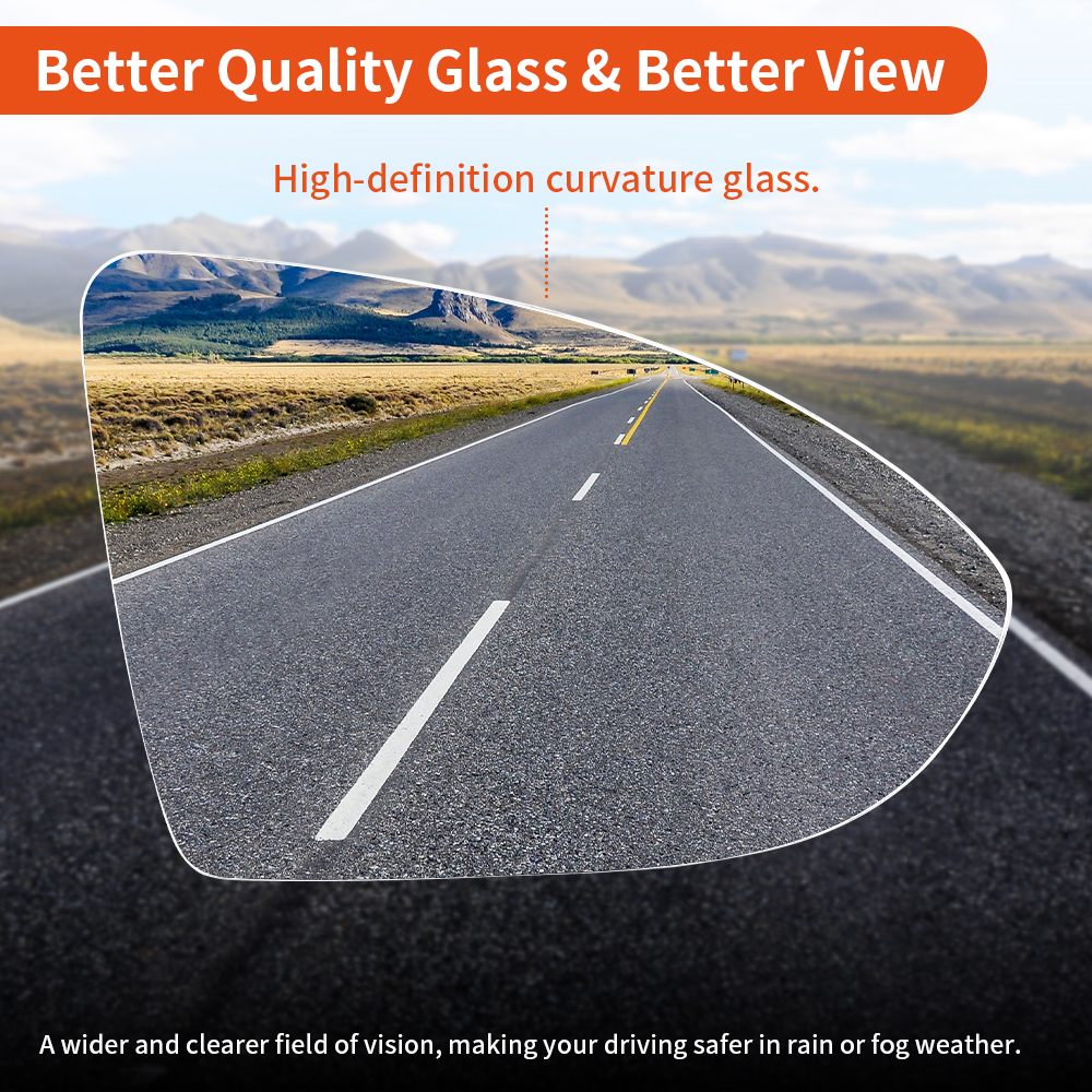 Driver Side Mirror Glass Replacement with Heated Backing Plate for Volkswagen Golf 7 VW Golf MK7 5G0857521 5G0857522