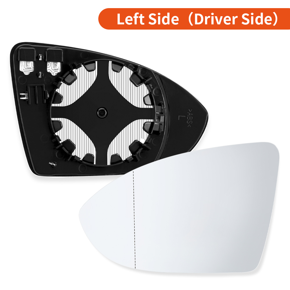 Driver Side Mirror Glass Replacement with Heated Backing Plate for Volkswagen Golf 7 VW Golf MK7 5G0857521 5G0857522