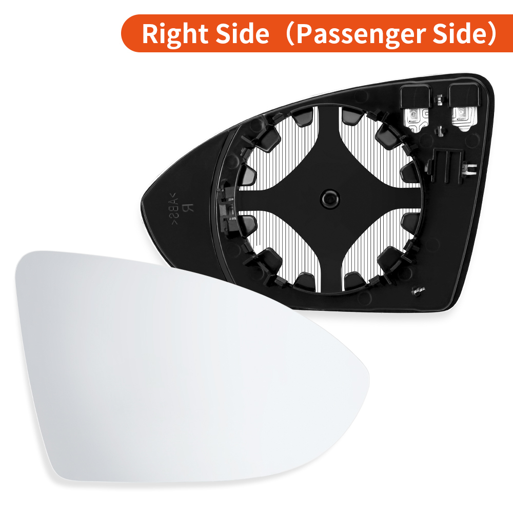 Driver Side Mirror Glass Replacement with Heated Backing Plate for Volkswagen Golf 7 VW Golf MK7 5G0857521 5G0857522