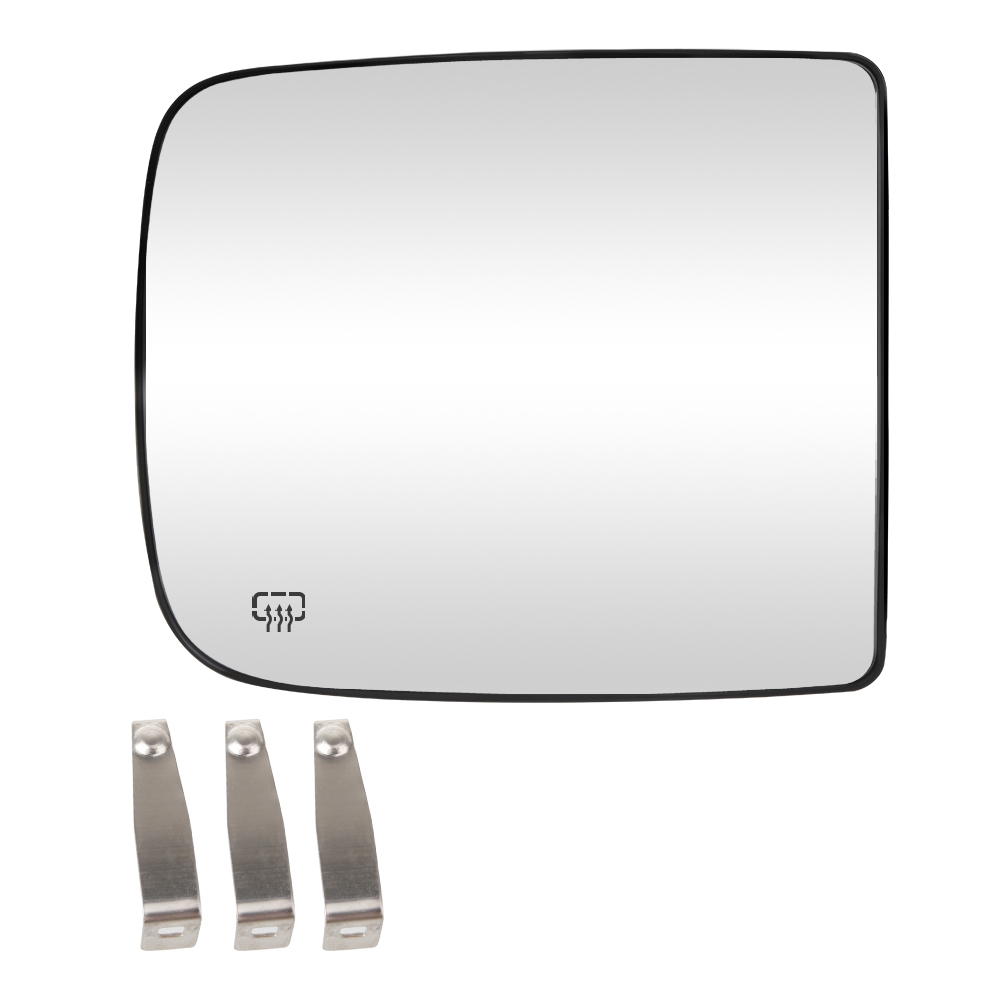 Side Tow Convex Mirror Glass Heated Mirror Glass with Rear Holder for Dodge Ram 1500 2500 3500 Truck 2009 - 2020 Replacement 68067727AA 68067726AA