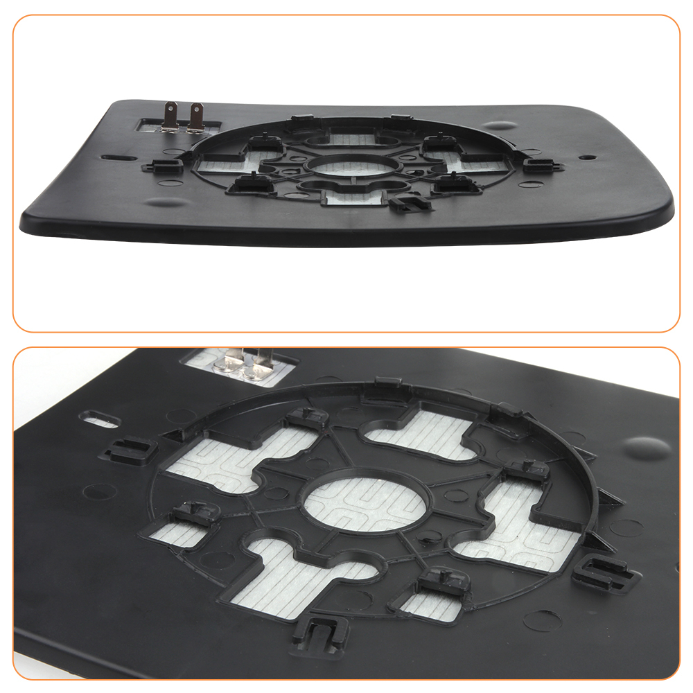 Side Tow Convex Mirror Glass Heated Mirror Glass with Rear Holder for Dodge Ram 1500 2500 3500 Truck 2009 - 2020 Replacement 68067727AA 68067726AA