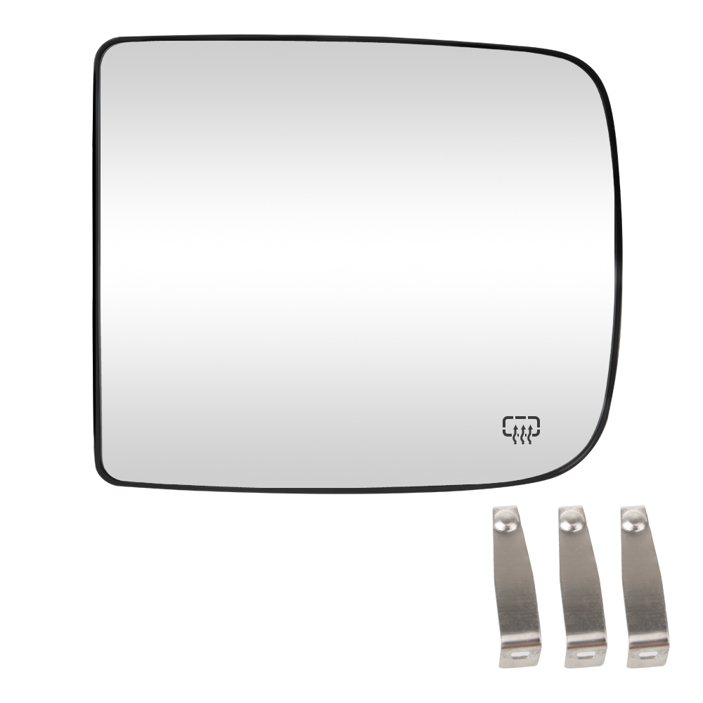 Side Tow Convex Mirror Glass Heated Mirror Glass with Rear Holder for Dodge Ram 1500 2500 3500 Truck 2009 - 2020 Replacement 68067727AA 68067726AA