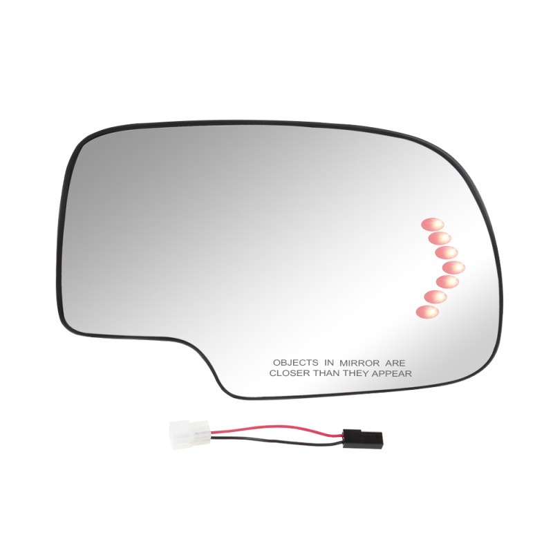 Side Door Heated Mirror Glass Replacement with Turn Signal Light for 2003-2007 Chevy Avalanche Chevrolet Suburban Silverado Cadillac Escalade GMC Sierra Yukon 88944391 88944392