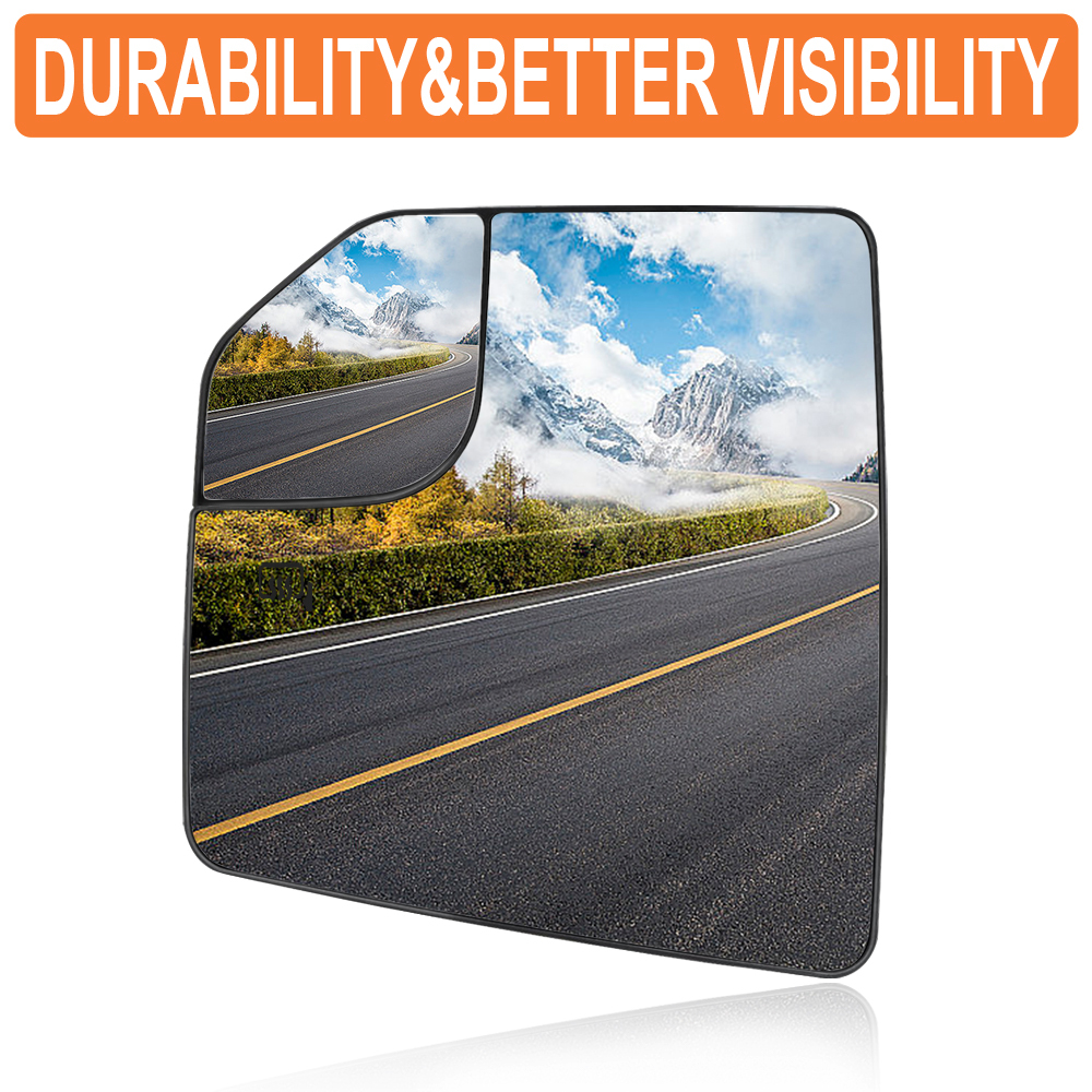 Side Heated Mirror Glass Replacement Blind Spot for Ford F150 2015 2016 2017 2018 2019 2020 Replaces FL3Z17K707L FL3Z17K707A