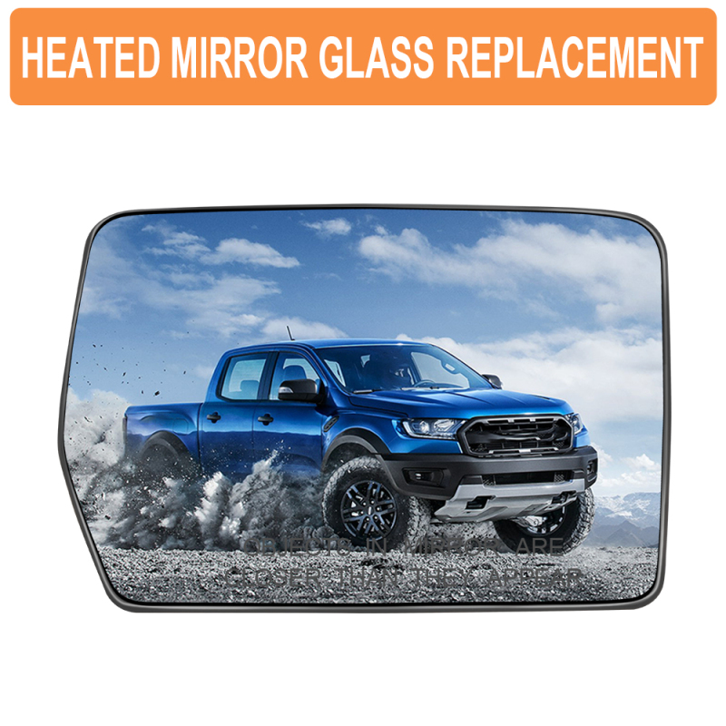 Side Heated Mirror Glass Replacement Compatible with 2004-2014 Ford F150 Mirror 4L3Z-17K707-DB 4L3Z-17K707-DA