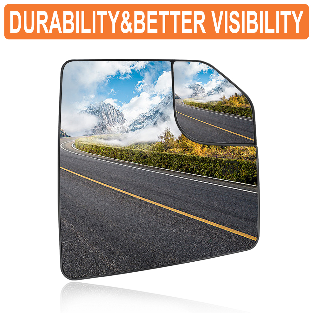 Side Heated Mirror Glass Replacement Blind Spot for Ford F150 2015 2016 2017 2018 2019 2020 Replaces FL3Z17K707L FL3Z17K707A