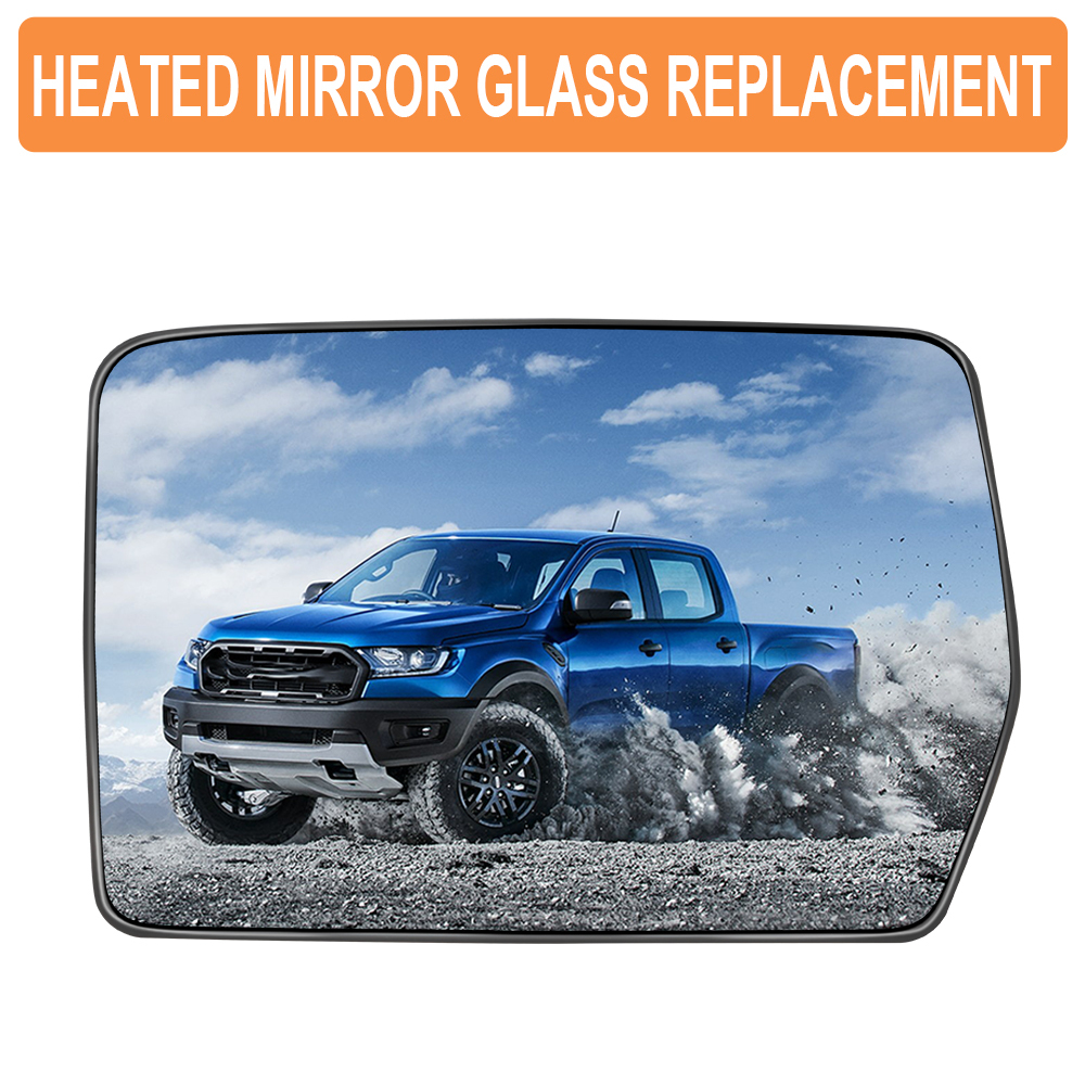 Side Heated Mirror Glass Replacement Compatible with 2004-2014 Ford F150 Mirror 4L3Z-17K707-DB 4L3Z-17K707-DA