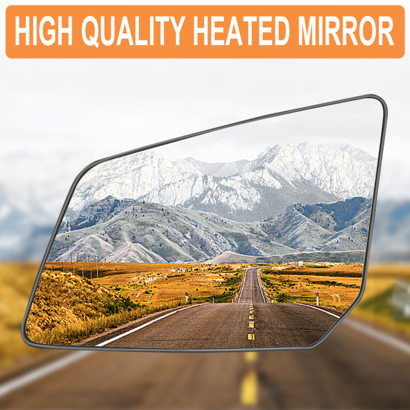 Side Heated Mirror Glass Replacement for 2007-2016 GMC Acadia 2009-2016 Chevrolet Traverse 2007-2010 Saturn Outlook Replaces GM1324124 GM1324119