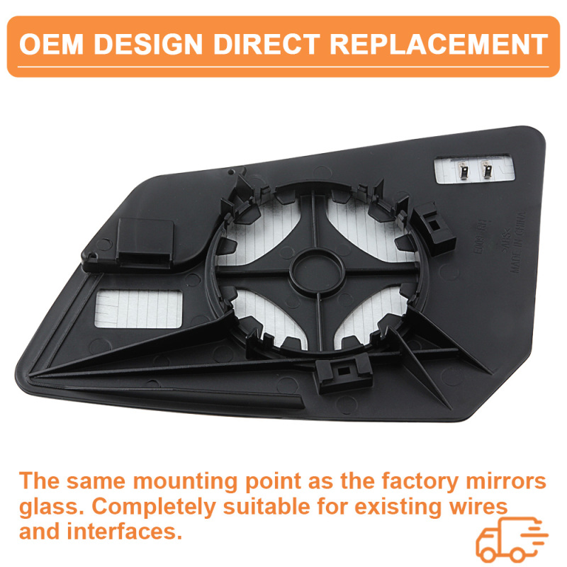 Side Heated Mirror Glass Replacement for 2007-2016 GMC Acadia 2009-2016 Chevrolet Traverse 2007-2010 Saturn Outlook Replaces GM1324124 GM1324119