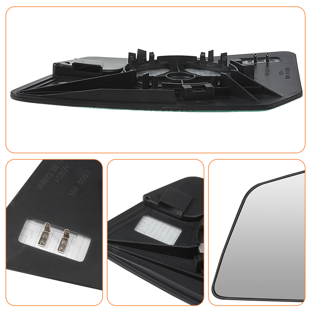 Side Heated Mirror Glass Replacement for 2007-2016 GMC Acadia 2009-2016 Chevrolet Traverse 2007-2010 Saturn Outlook Replaces GM1324124 GM1324119