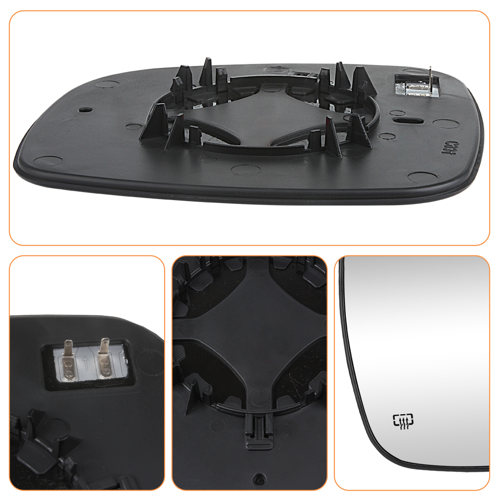 Side Heated Mirror Glass Replacement for 2008-2020 Dodge Grand Caravan 2008-2016 Chrysler Town & Country 2012-2015 RAM C/V 2009-2014 Volkswagen Routan 68026177AB 68026176AB