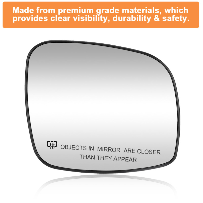 Side Heated Mirror Glass Replacement for 2008-2020 Dodge Grand Caravan 2008-2016 Chrysler Town & Country 2012-2015 RAM C/V 2009-2014 Volkswagen Routan 68026177AB 68026176AB