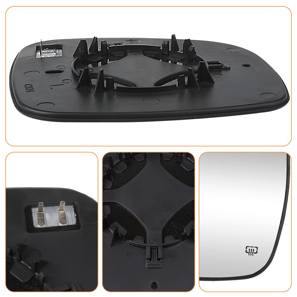 Side Heated Mirror Glass Replacement for 2008-2020 Dodge Grand Caravan 2008-2016 Chrysler Town & Country 2012-2015 RAM C/V 2009-2014 Volkswagen Routan 68026177AB 68026176AB