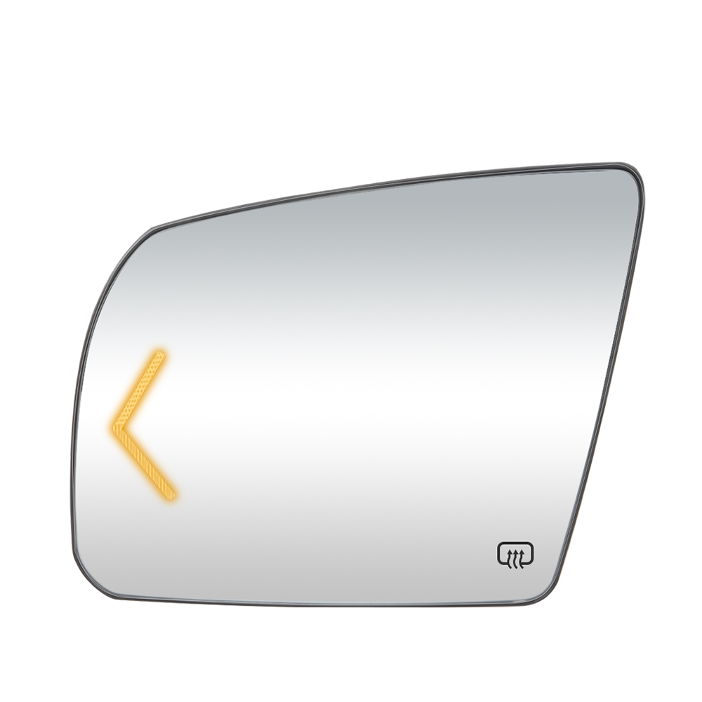 Side Heated Mirror Glass Replacement with Turn Signal Light for 2007-2020 Toyota Tundra 2008-2017 Toyota Sequoia 87906-0C030 87903-0C030