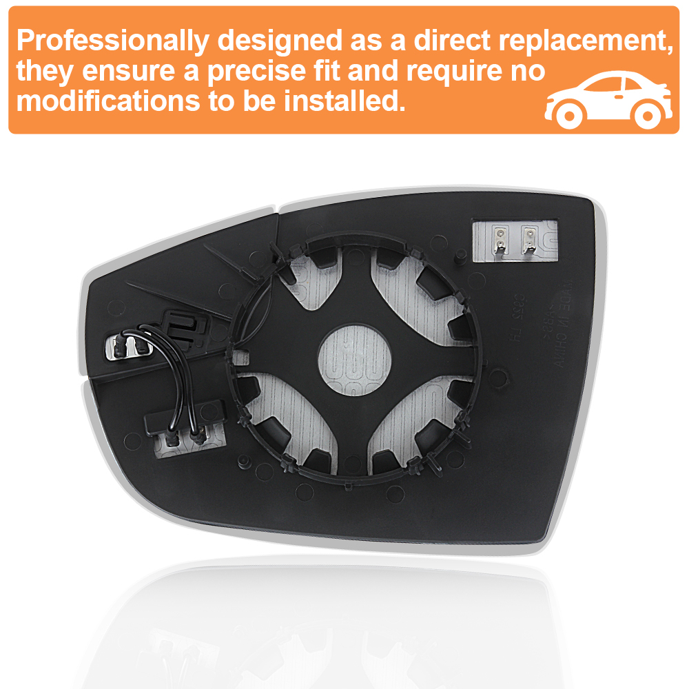 Side Heated Mirror Glass Replacement for Ford Focus 2012-2018 CM5Z-17K707-H CM5Z-17K707-G