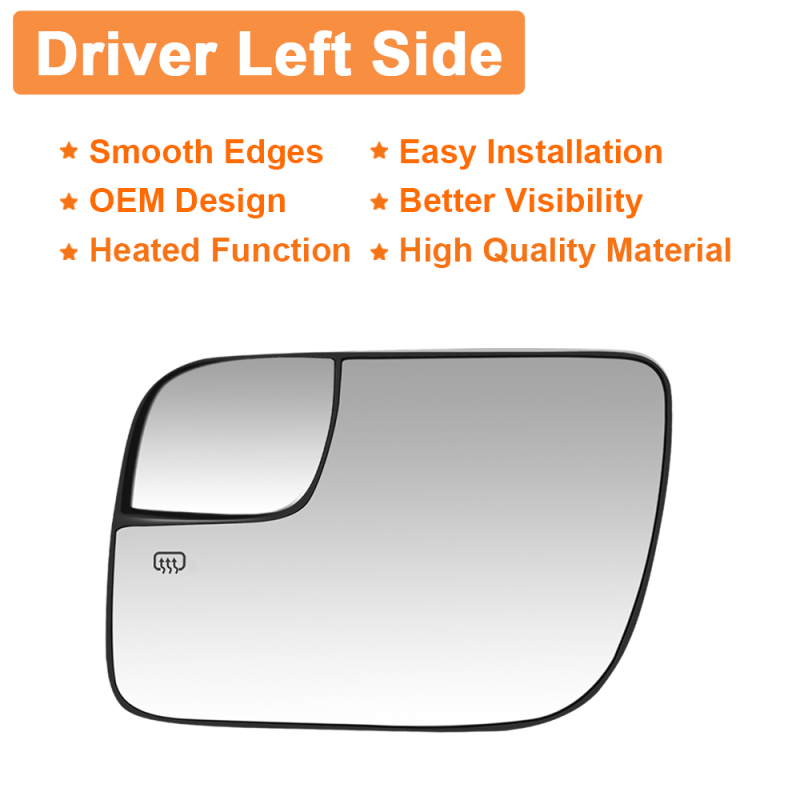 Side Heated Mirror Glass Replacement for 2011-2019 Ford Explorer Blind Spot Mirror Glass BB5Z-17K707-A/BB5Z-17K707-B