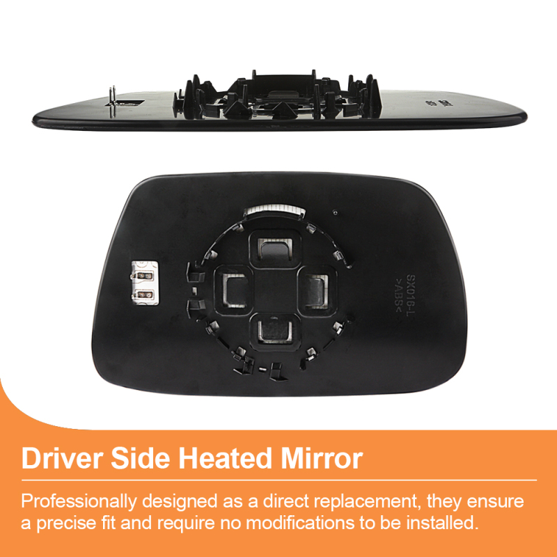 Side Heated Mirror Glass Replacement for Jeep Grand Cherokee 2005-2010 Side Mirror Glass with Rear Holder 5142875AA 5142874AA