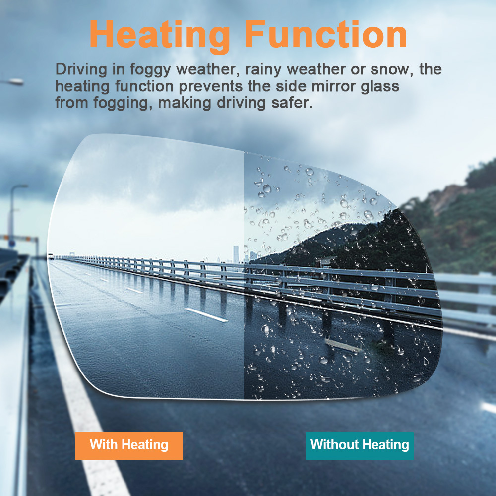 Side Mirror Glass Heated for Audi A3 8P 2010-2013 A4 B8 2009-2015 A5 8T 2009-2017 8K0857535F/8K0857536F