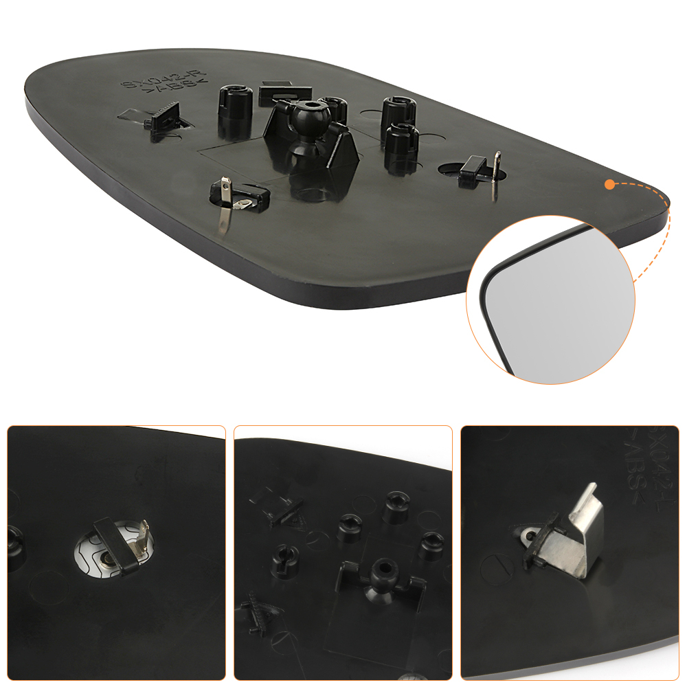 Side Mirror Glass Heated with Base Plate for Opel Corsa C 2000-2006 1426527 1426526 Exterior Mirror Glass Replacement