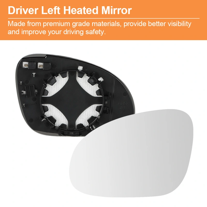 Side Mirror Replacement with Heated for Volkswagen Golf MK5 2003-2009 Jetta MK5 2005-2010 Golf MK5 GTI 2006-2009