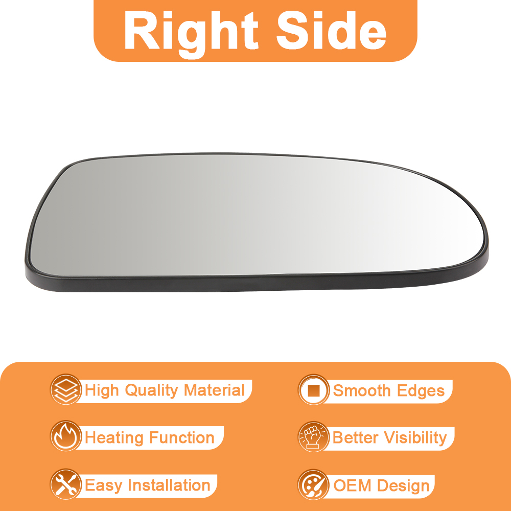 Side Mirror Glass Heated with Base Plate for Opel Corsa C 2000-2006 1426527 1426526 Exterior Mirror Glass Replacement