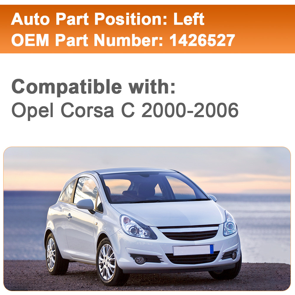 Side Mirror Glass Heated with Base Plate for Opel Corsa C 2000-2006 1426527 1426526 Exterior Mirror Glass Replacement