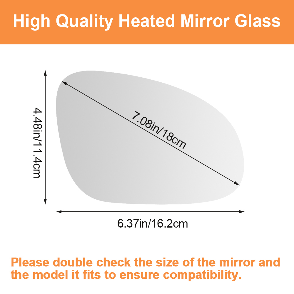 Side Mirror Replacement with Heated for Volkswagen Golf MK5 2003-2009 Jetta MK5 2005-2010 Golf MK5 GTI 2006-2009