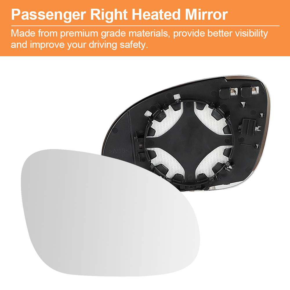 Side Mirror Replacement with Heated for Volkswagen Golf MK5 2003-2009 Jetta MK5 2005-2010 Golf MK5 GTI 2006-2009
