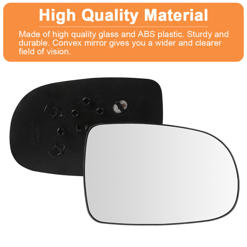 Side Mirror Glass Heated with Base Plate for Opel Corsa C 2000-2006 1426527 1426526 Exterior Mirror Glass Replacement