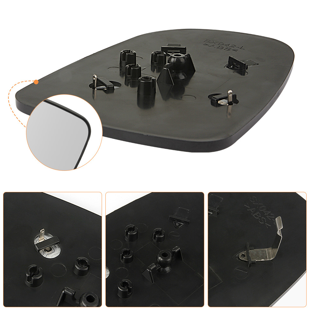 Side Mirror Glass Heated with Base Plate for Opel Corsa C 2000-2006 1426527 1426526 Exterior Mirror Glass Replacement
