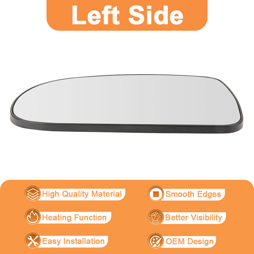 Side Mirror Glass Heated with Base Plate for Opel Corsa C 2000-2006 1426527 1426526 Exterior Mirror Glass Replacement