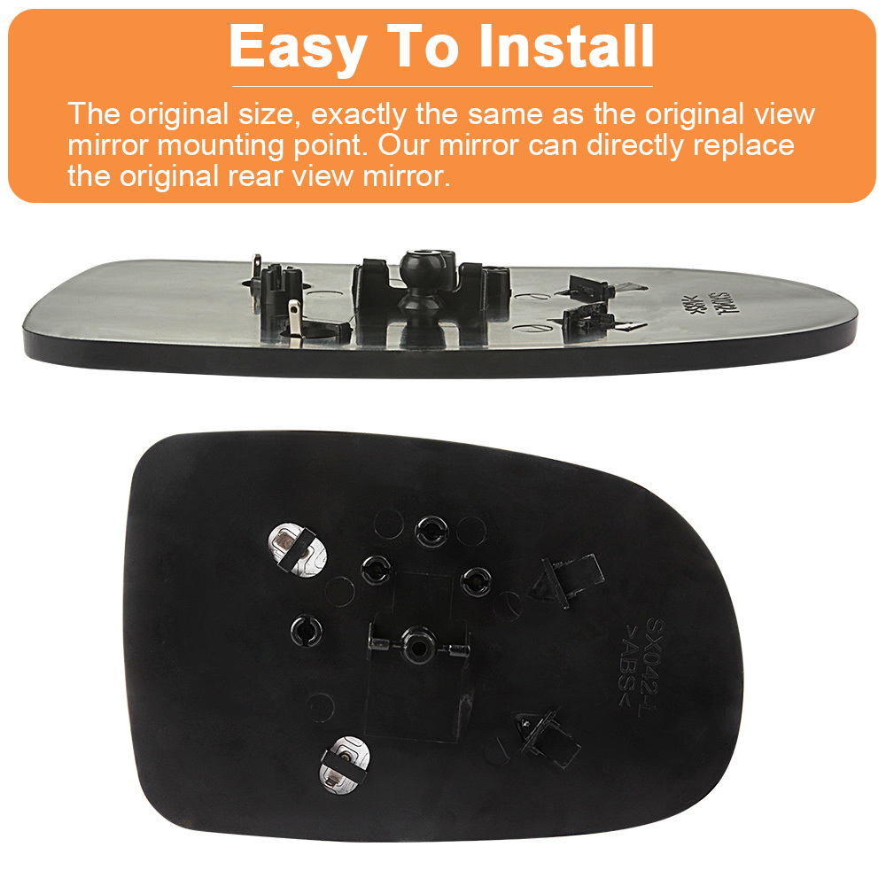 Side Mirror Glass Heated with Base Plate for Opel Corsa C 2000-2006 1426527 1426526 Exterior Mirror Glass Replacement