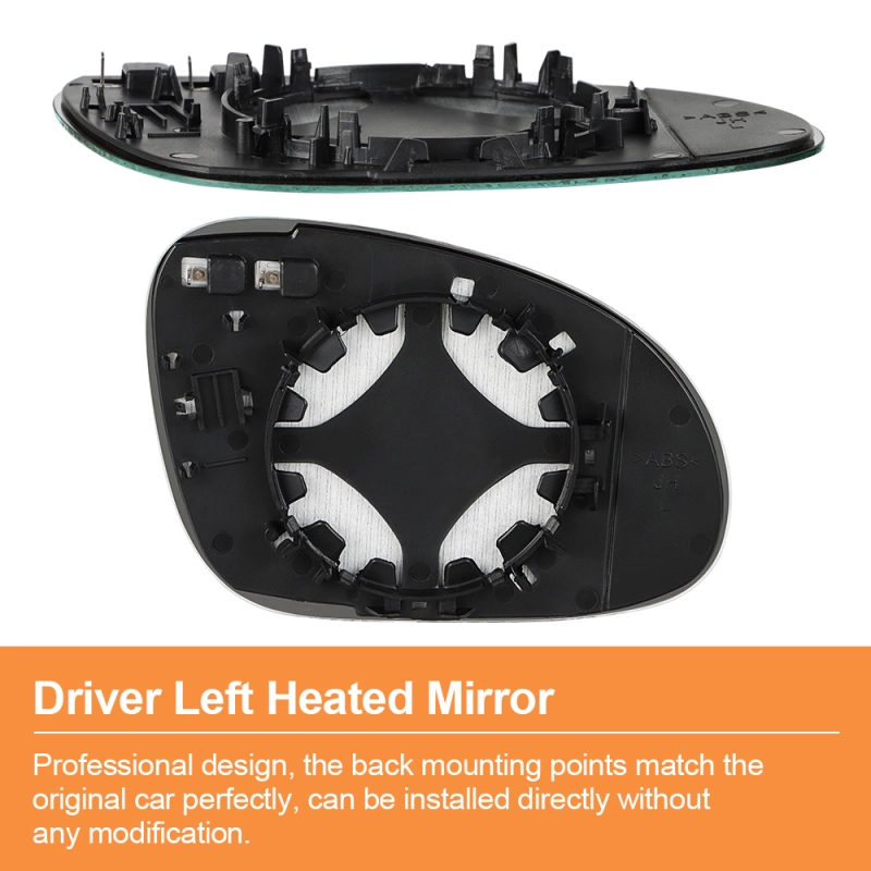 Side Mirror Replacement with Heated for Volkswagen Golf MK5 2003-2009 Jetta MK5 2005-2010 Golf MK5 GTI 2006-2009