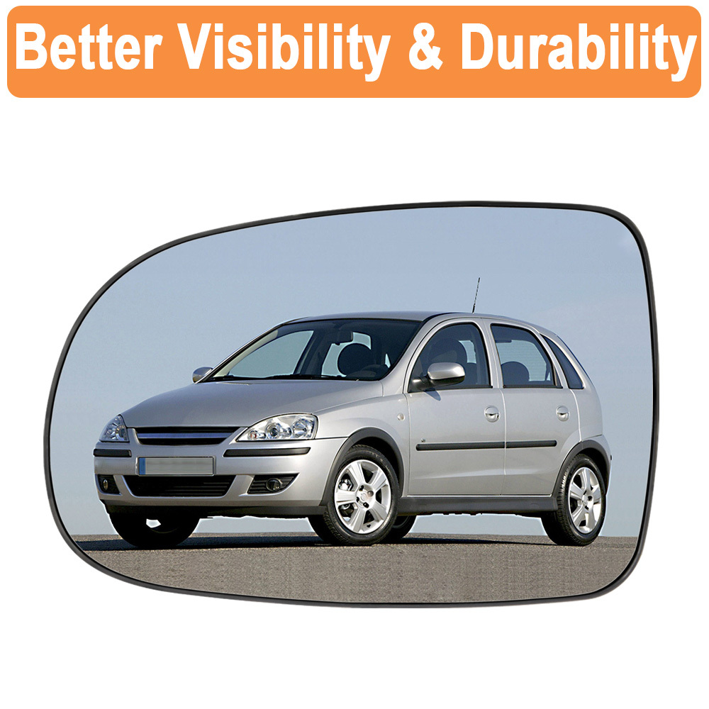 Side Mirror Glass Heated with Base Plate for Opel Corsa C 2000-2006 1426527 1426526 Exterior Mirror Glass Replacement