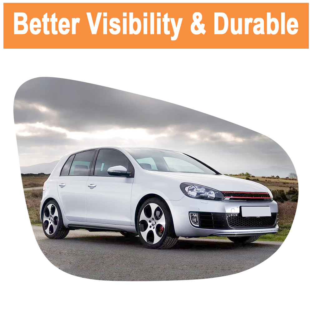 Side Heated Mirror Glass Replacement for 2010 2011 2012 2013 2014 Volkswagen VW MK6 VW Golf GTI 5KD-857-521 5KD-857-522