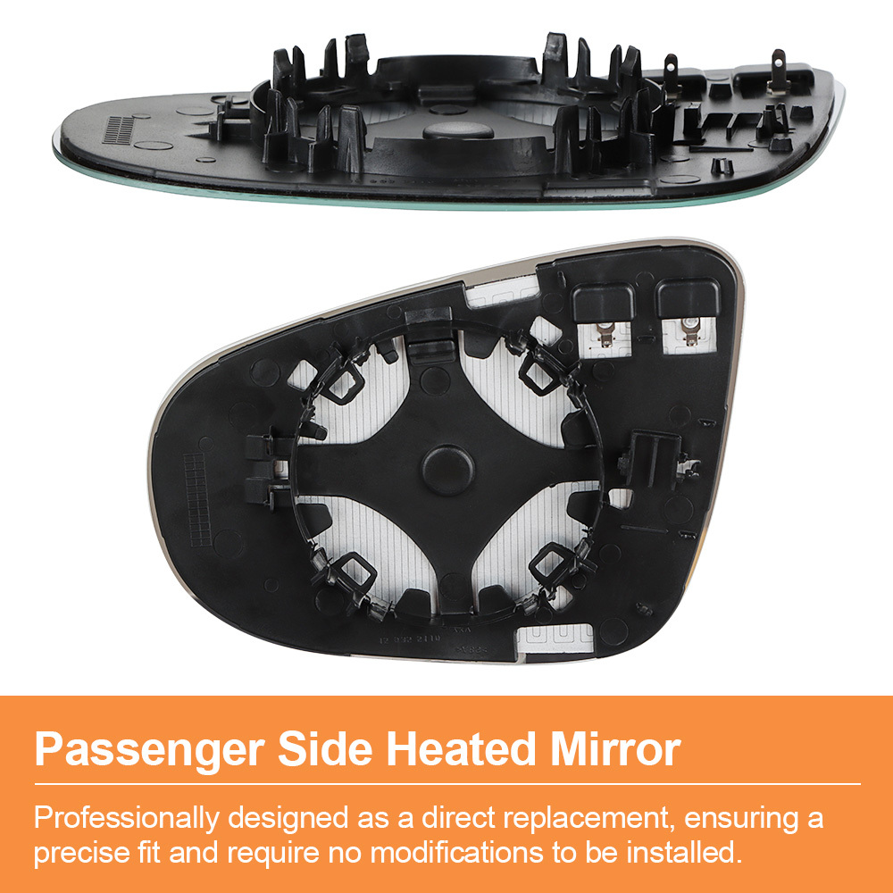 Side Heated Mirror Glass Replacement for 2010 2011 2012 2013 2014 Volkswagen VW MK6 VW Golf GTI 5KD-857-521 5KD-857-522