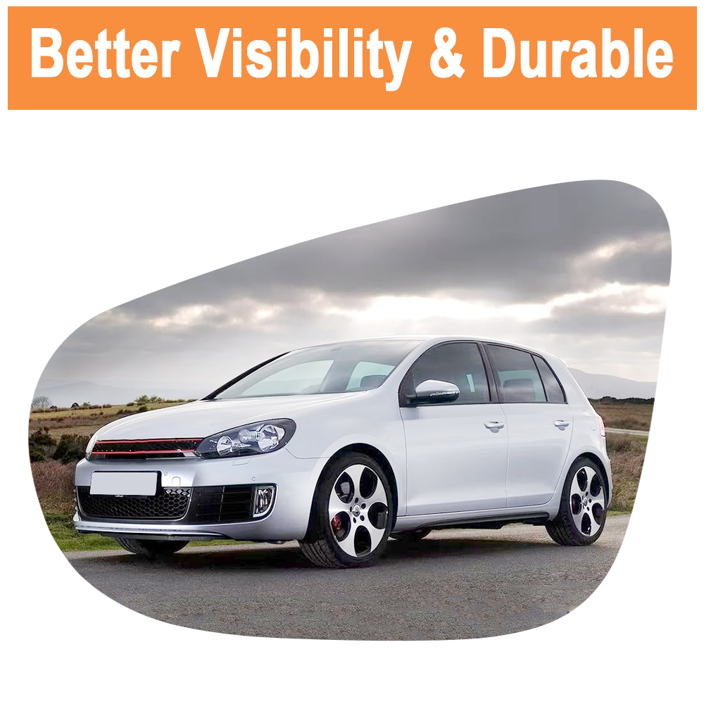 Side Heated Mirror Glass Replacement for 2010 2011 2012 2013 2014 Volkswagen VW MK6 VW Golf GTI 5KD-857-521 5KD-857-522
