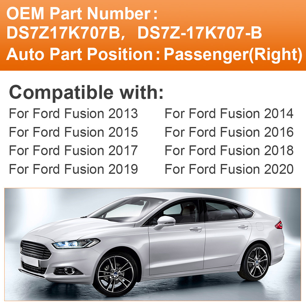 Side Heated Mirror Glass Replacement with Blind Spot mirror for Ford Fusion 2013 2014 2015 2016 2017 2018 2019 2020 DS7Z17K707F DS7Z17K707B