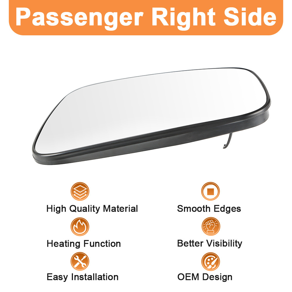 Side Heated Mirror Glass Replacement Compatible with Buick Encore 2013-2016 Chevrolet Trax 2015-2020