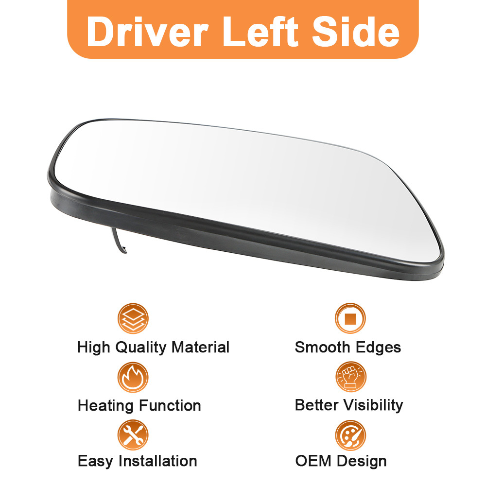 Side Heated Mirror Glass Replacement Compatible with Buick Encore 2013-2016 Chevrolet Trax 2015-2020